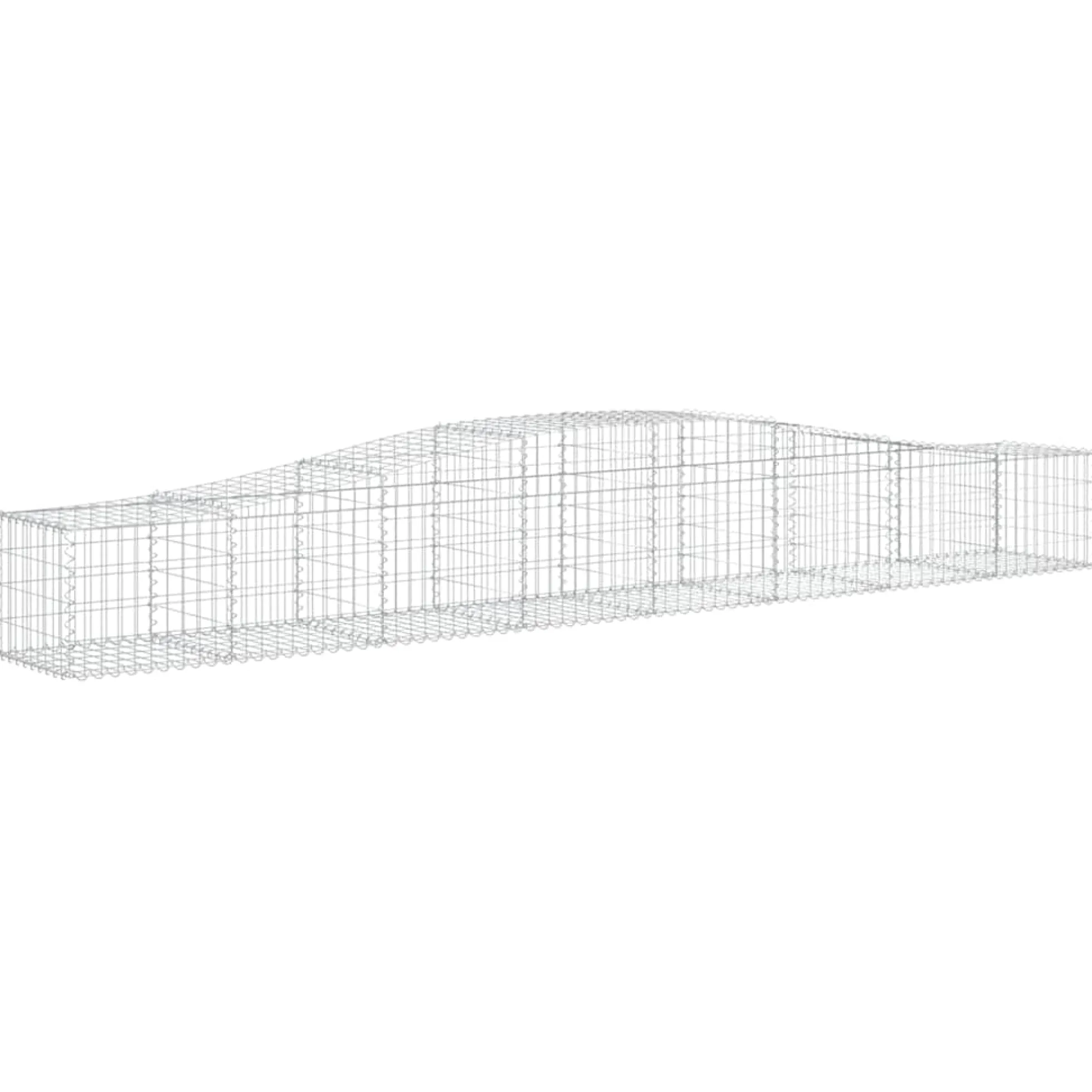 Cestas De Gaviones 4 Uds Forma De Arco Hierro 400x50x40/60 Cm