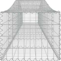 Cestas De Gaviones 4 Uds Forma De Arco Hierro 400x50x40/60 Cm