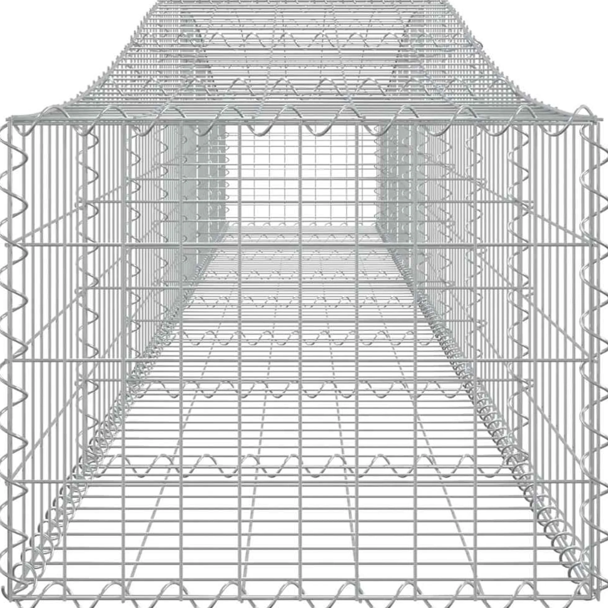 Cestas De Gaviones 4 Uds Forma De Arco Hierro 400x50x40/60 Cm