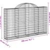 Cestas De Gaviones 3 Uds Forma De Arco Hierro 200x30x120/140 Cm