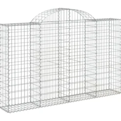 Cestas De Gaviones 3 Uds Forma De Arco Hierro 200x30x120/140 Cm