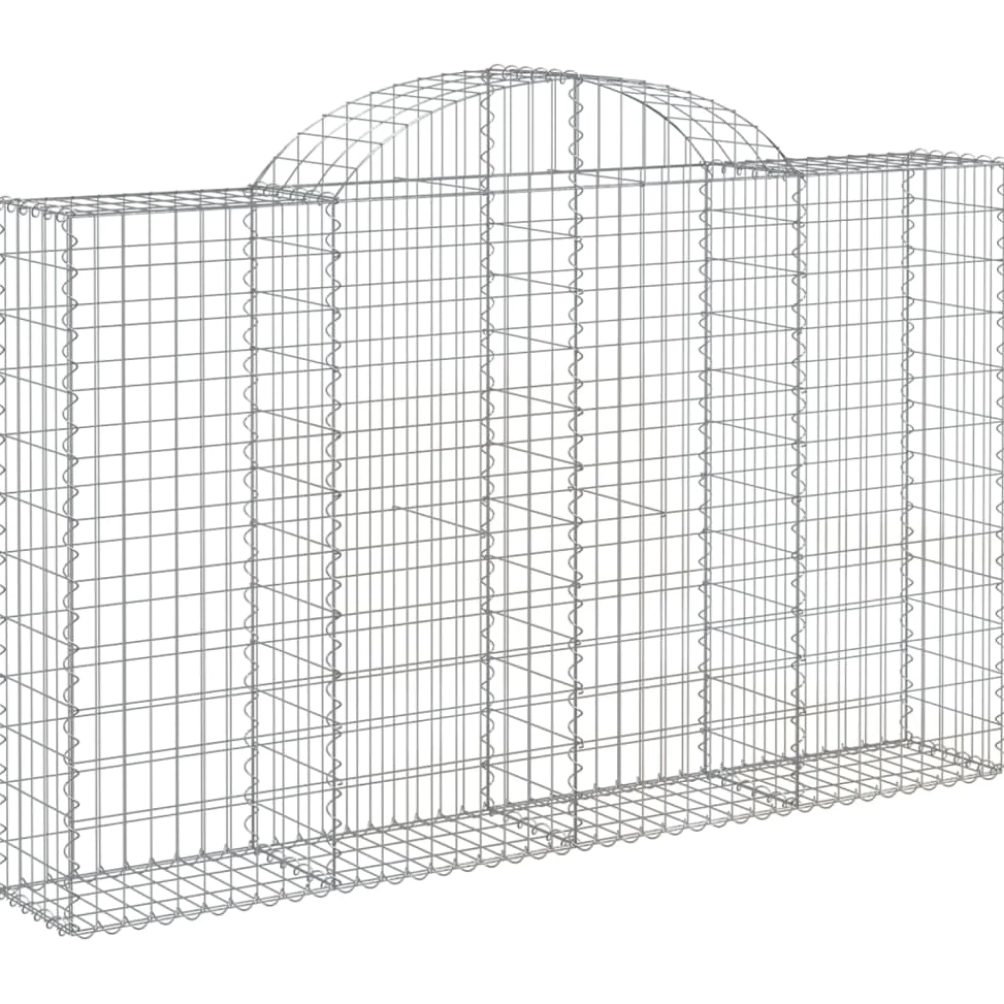 Cestas De Gaviones 3 Uds Forma De Arco Hierro 200x30x120/140 Cm