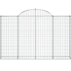 Cestas De Gaviones 3 Uds Forma De Arco Hierro 200x30x120/140 Cm