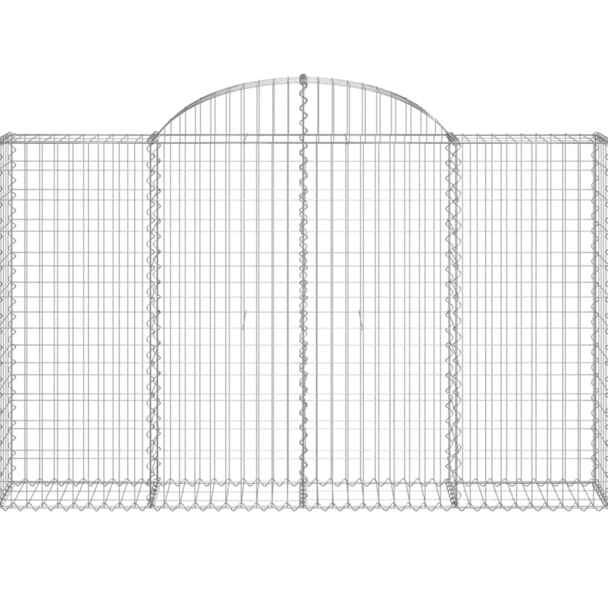 Cestas De Gaviones 3 Uds Forma De Arco Hierro 200x30x120/140 Cm