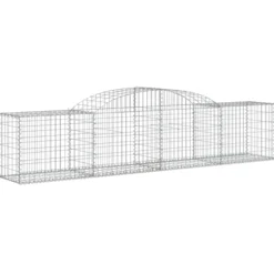 Cestas De Gaviones 17 Uds Forma De Arco Hierro 300x50x60/80 Cm