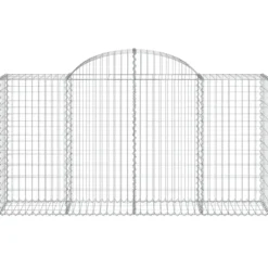Cestas De Gaviones 11 Uds Forma De Arco Hierro 200x50x100/120cm