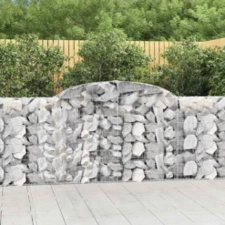 Cestas De Gaviones 5 Uds Forma De Arco Hierro 300x30x100/120 Cm