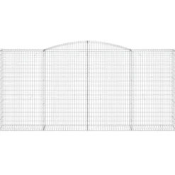 Cestas De Gaviones 4 Uds Forma De Arco Hierro 400x50x180/200 Cm