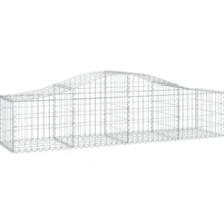 Cestas De Gaviones 40 Uds Forma De Arco Hierro 200x50x40/60 Cm