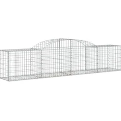 Cestas De Gaviones 6 Uds Forma De Arco Hierro 300x50x60/80 Cm
