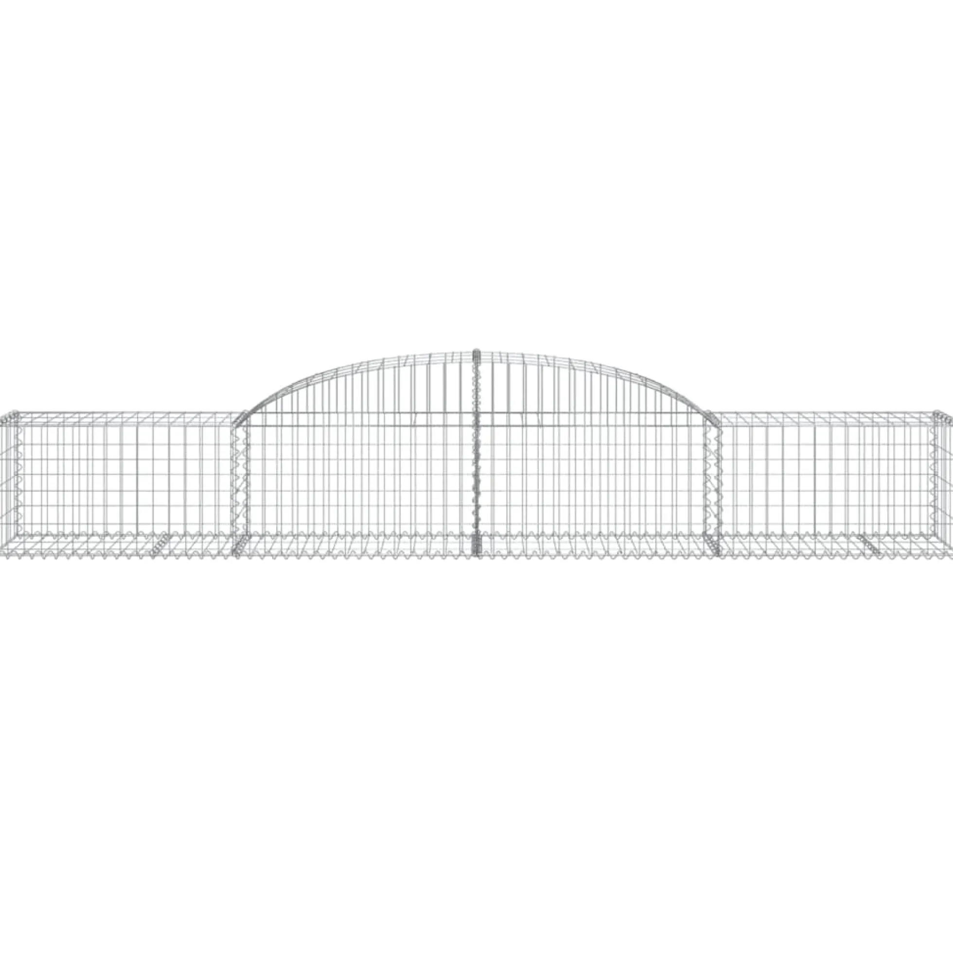 Cestas De Gaviones 12 Uds Forma De Arco Hierro 300x50x40/60 Cm