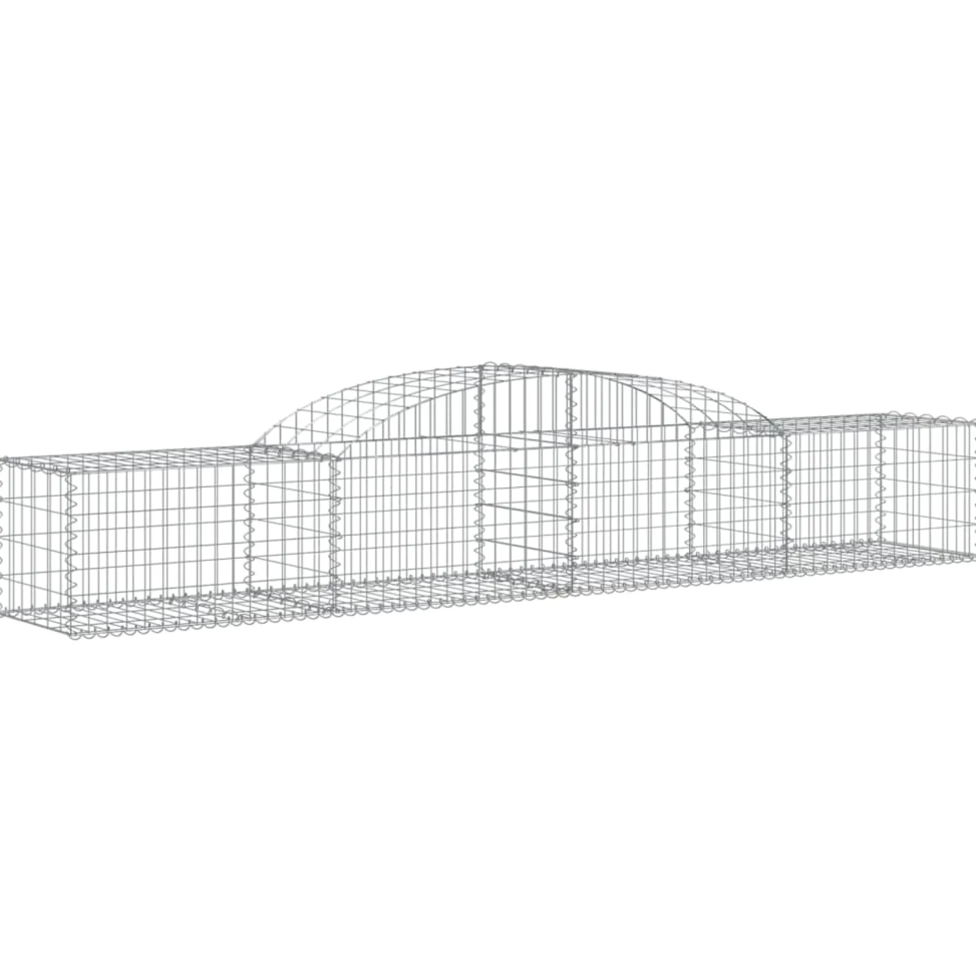 Cestas De Gaviones 12 Uds Forma De Arco Hierro 300x50x40/60 Cm