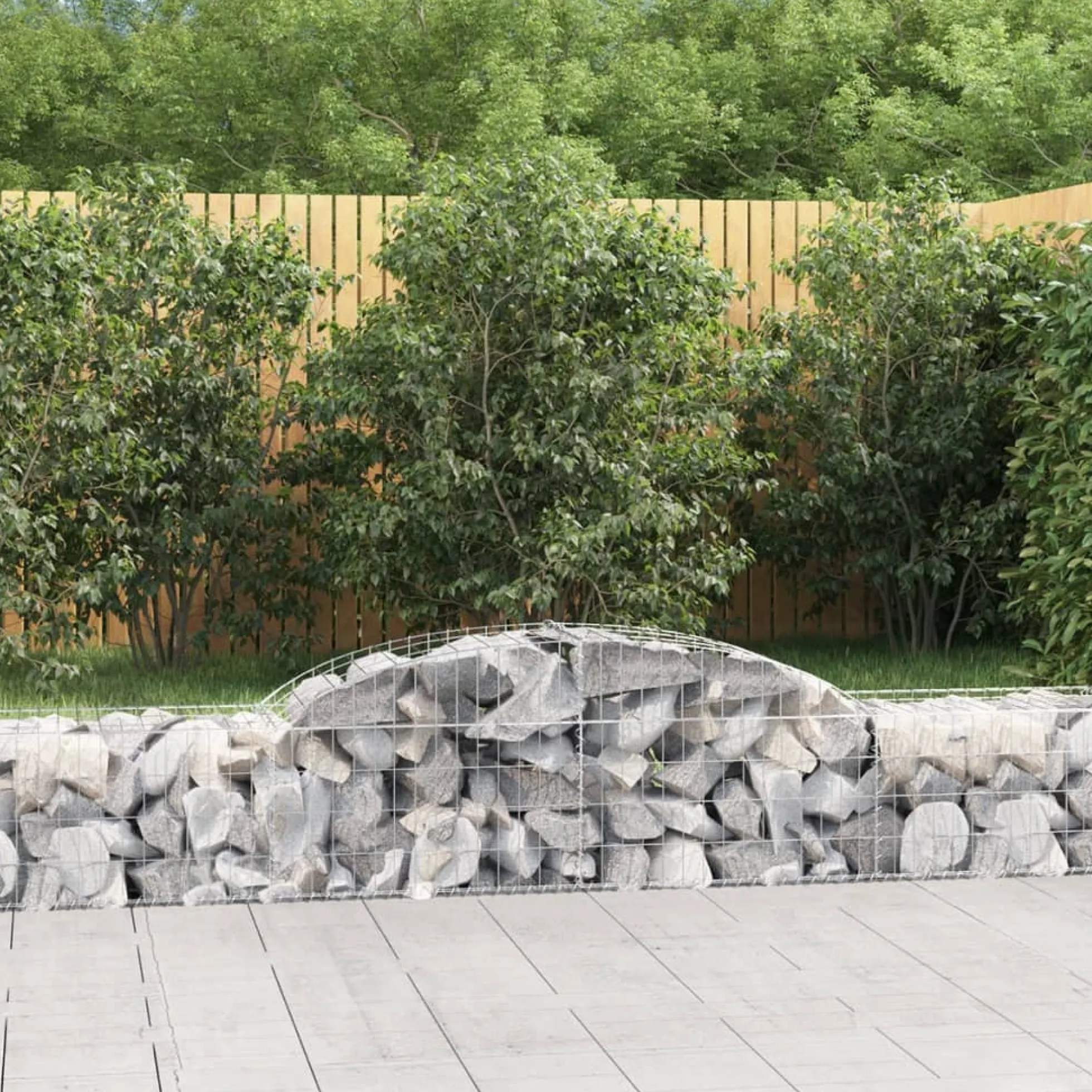 Cestas De Gaviones 12 Uds Forma De Arco Hierro 300x50x40/60 Cm