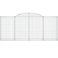 Cestas De Gaviones 8 Uds Forma De Arco Hierro 300x50x120/140 Cm