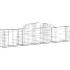Cestas De Gaviones 8 Uds Forma De Arco Hierro 300x30x60/80 Cm