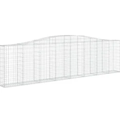 Cestas De Gaviones 7 Uds Forma De Arco Hierro 400x30x100/120 Cm