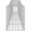 Cestas De Gaviones 9 Uds Forma De Arco Hierro 400x30x40/60 Cm