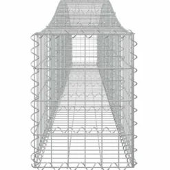 Cestas De Gaviones 9 Uds Forma De Arco Hierro 400x30x40/60 Cm