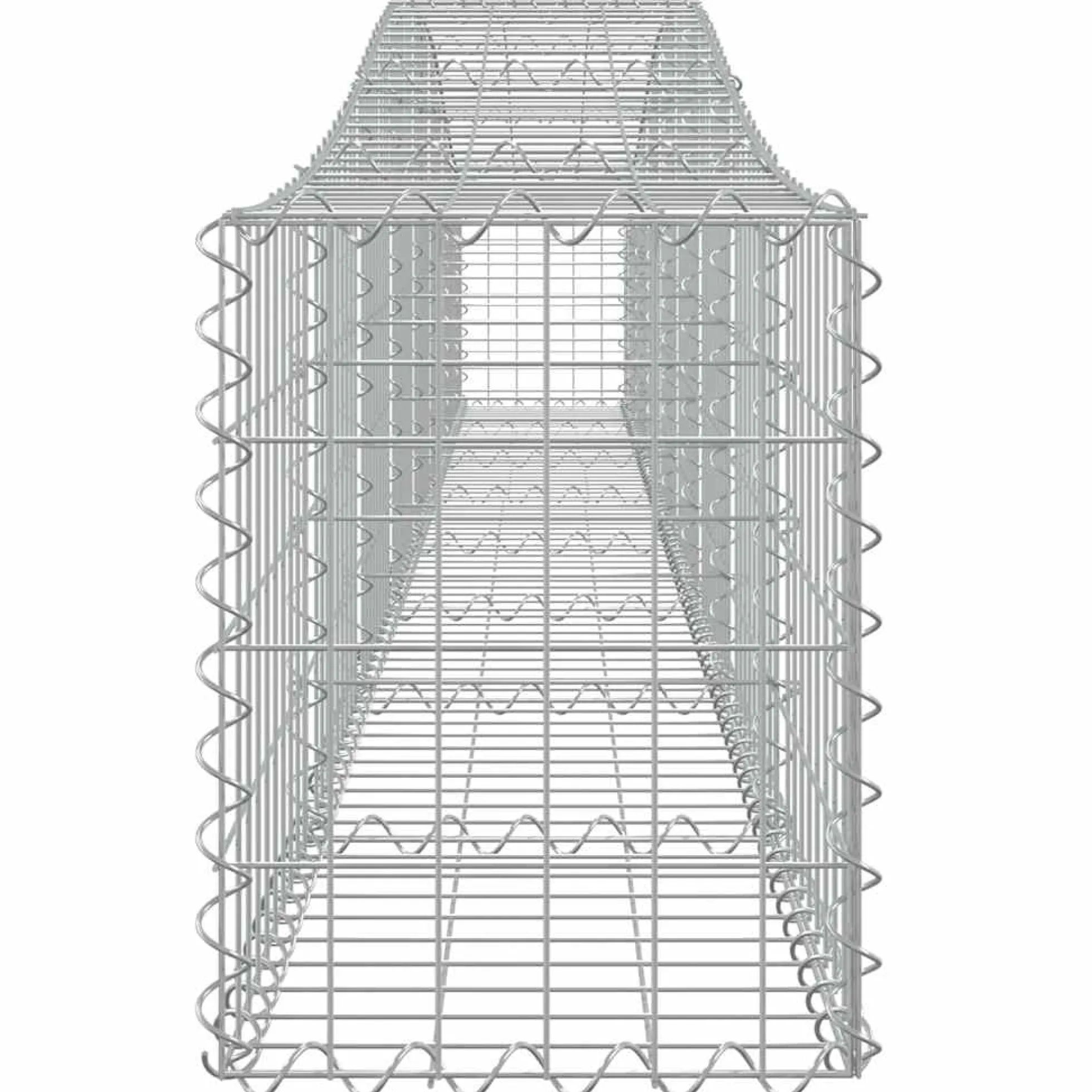Cestas De Gaviones 9 Uds Forma De Arco Hierro 400x30x40/60 Cm