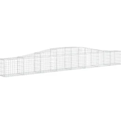 Cestas De Gaviones 9 Uds Forma De Arco Hierro 400x30x40/60 Cm
