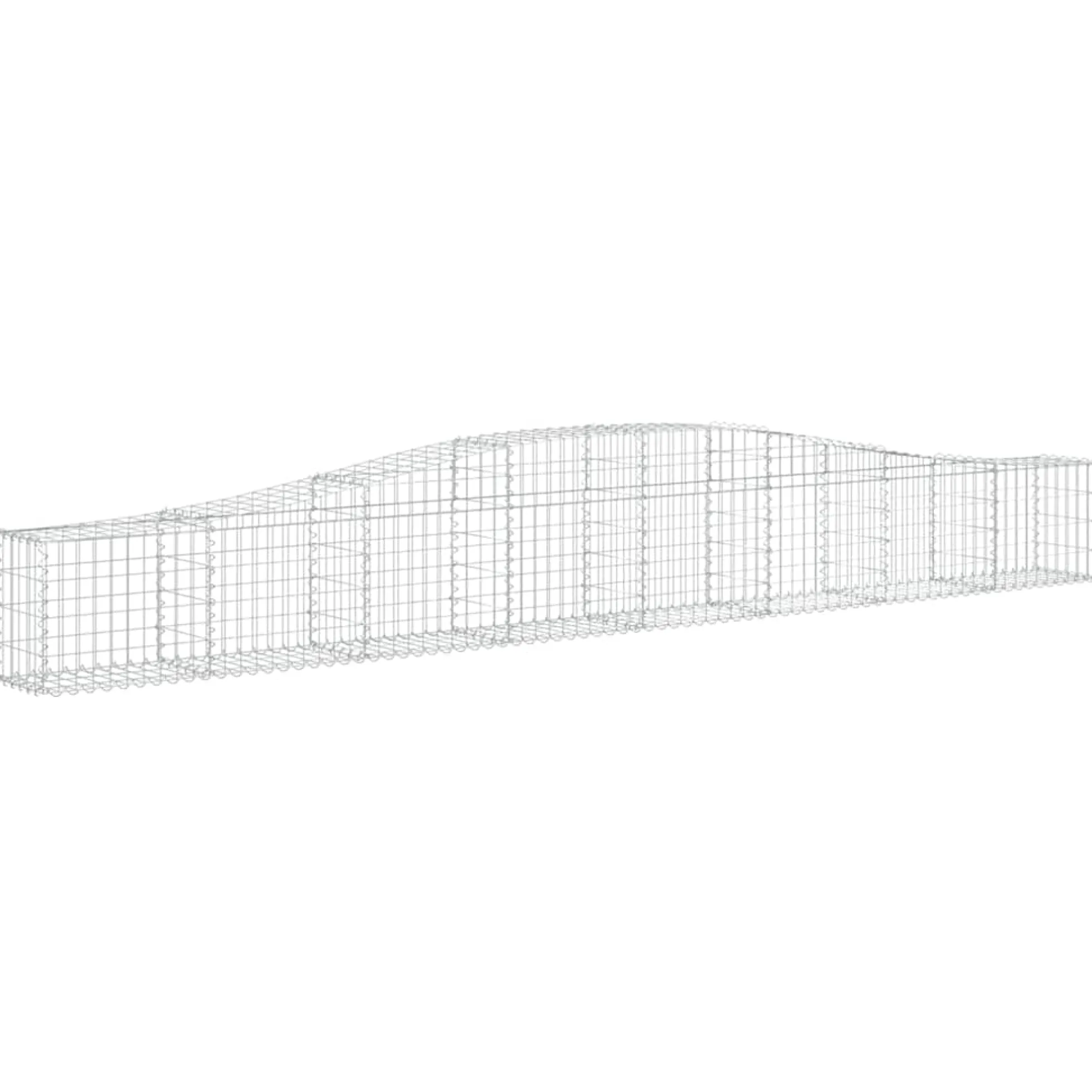 Cestas De Gaviones 9 Uds Forma De Arco Hierro 400x30x40/60 Cm