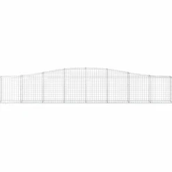 Cestas De Gaviones 3 Uds Forma De Arco Hierro 400x30x60/80 Cm