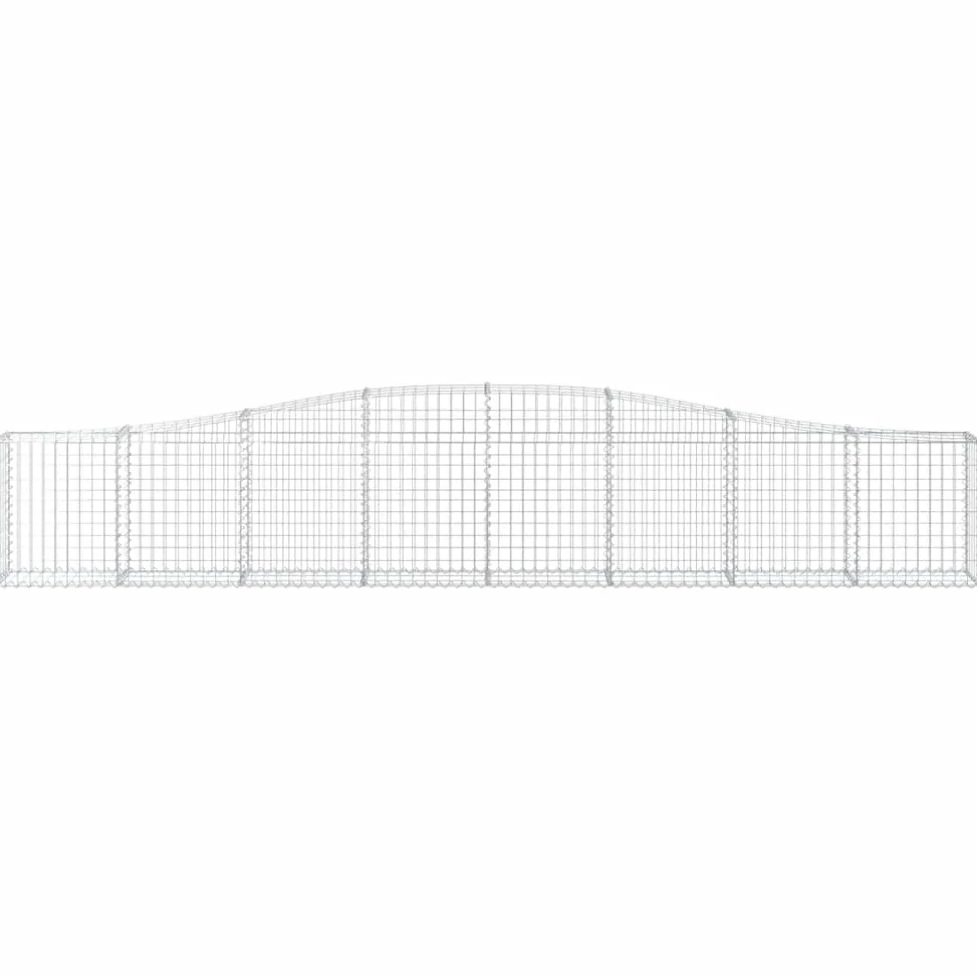 Cestas De Gaviones 3 Uds Forma De Arco Hierro 400x30x60/80 Cm