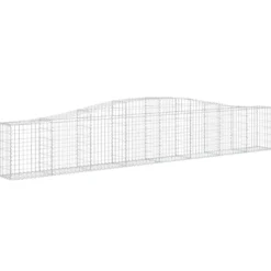 Cestas De Gaviones 3 Uds Forma De Arco Hierro 400x30x60/80 Cm