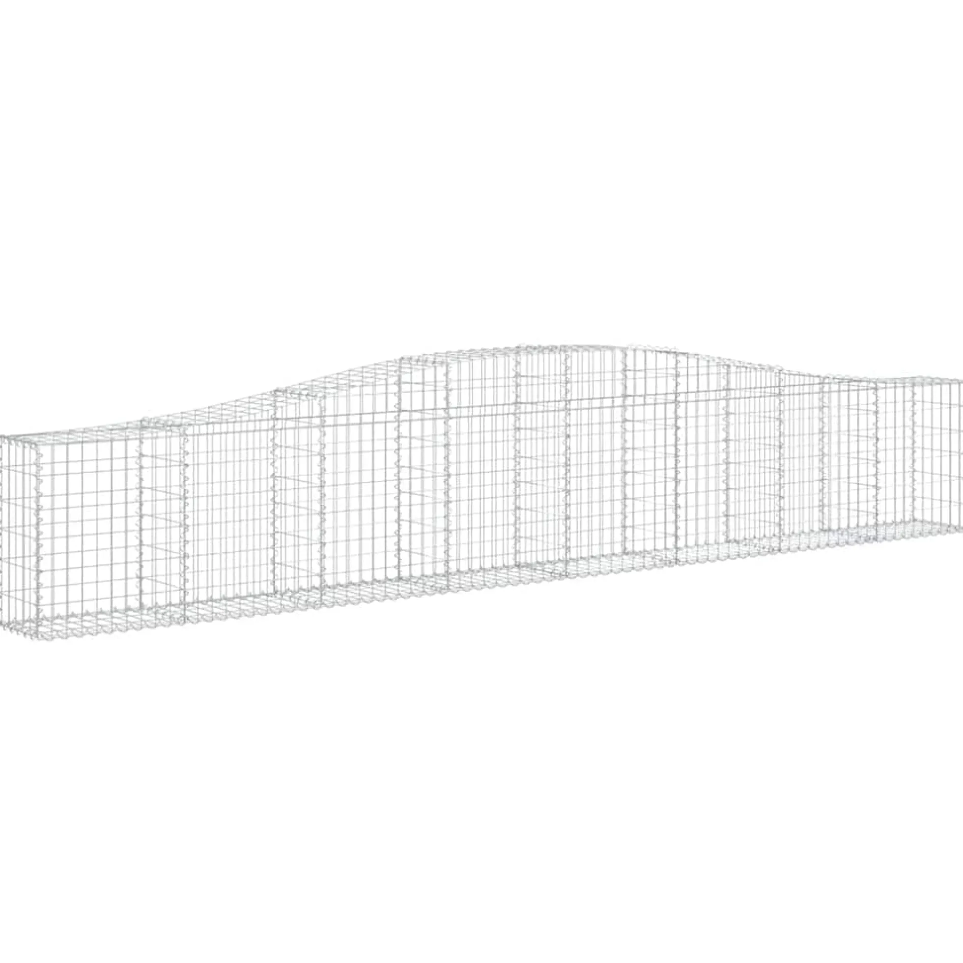Cestas De Gaviones 3 Uds Forma De Arco Hierro 400x30x60/80 Cm