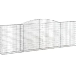Cestas De Gaviones 2 Uds Forma De Arco Hierro 400x30x120/140cm