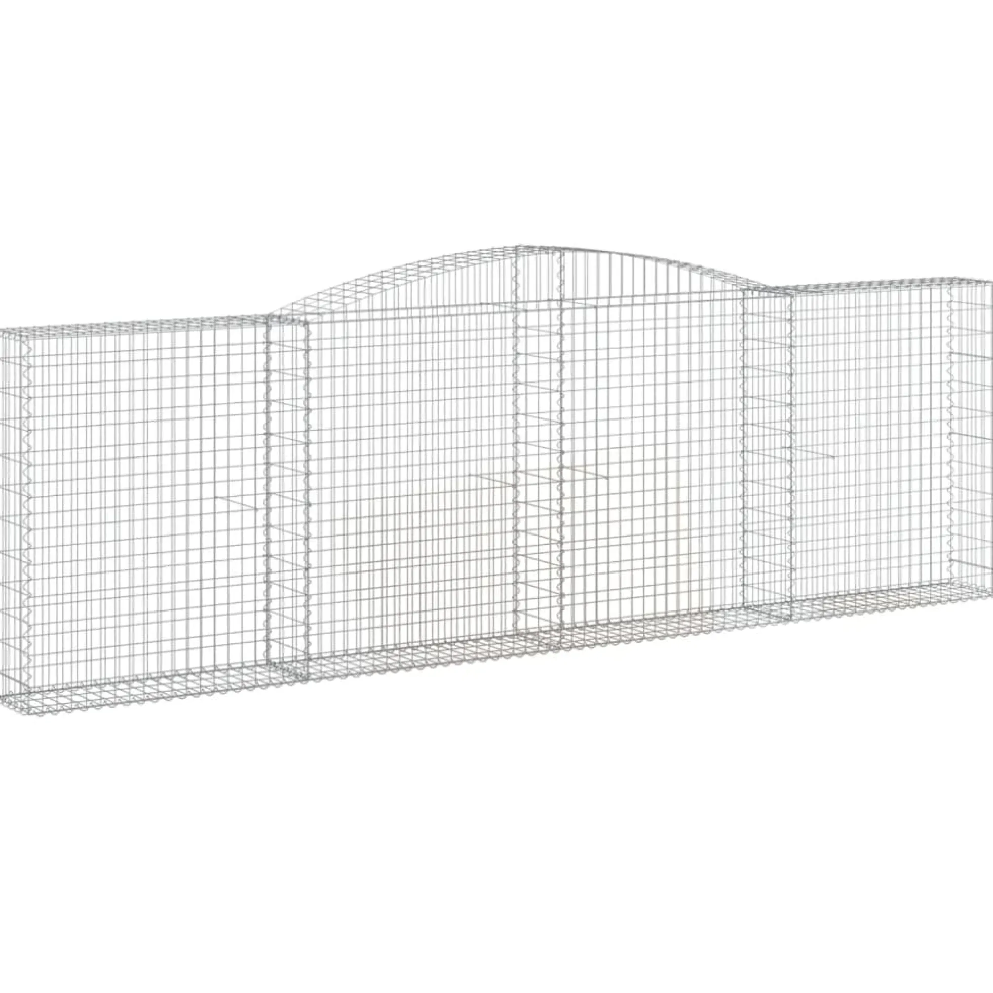 Cestas De Gaviones 2 Uds Forma De Arco Hierro 400x30x120/140cm