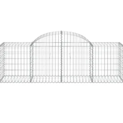 Cestas De Gaviones 8 Uds Forma De Arco Hierro 200x50x60/80 Cm