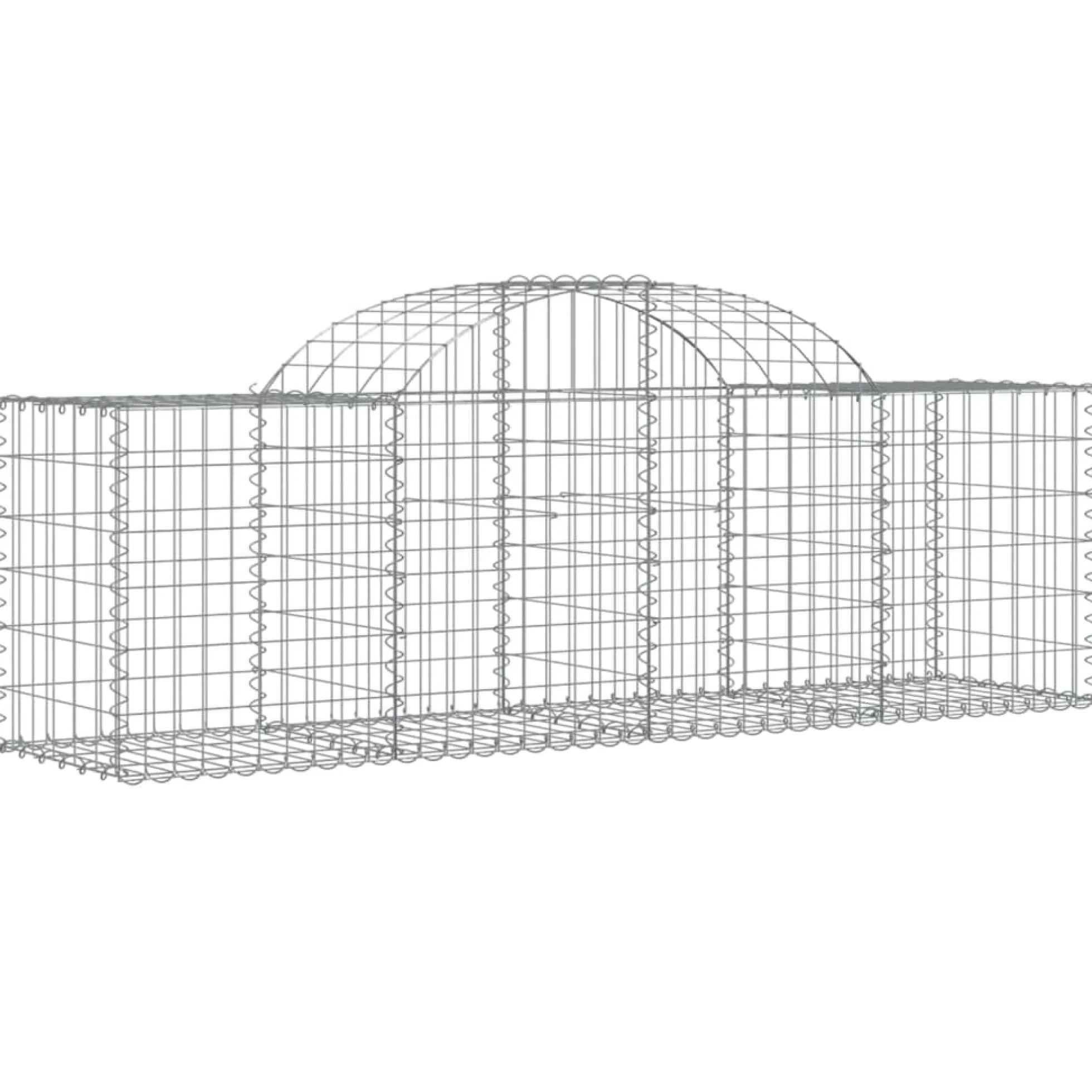 Cestas De Gaviones 8 Uds Forma De Arco Hierro 200x50x60/80 Cm