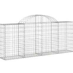 Cestas De Gaviones 5 Uds Forma De Arco Hierro 200x30x80/100 Cm