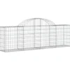 Cestas De Gaviones 4 Uds Forma De Arco Hierro 200x30x60/80 Cm