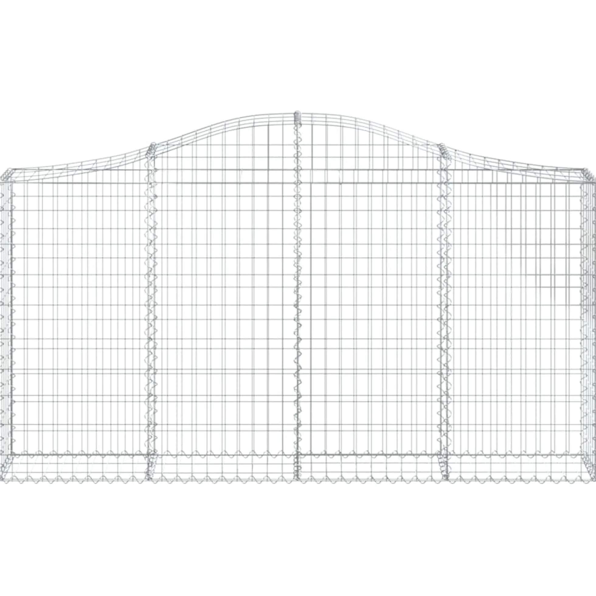 Cestas Gaviones 15 Uds Forma De Arco Hierro 200x30x100/120 Cm