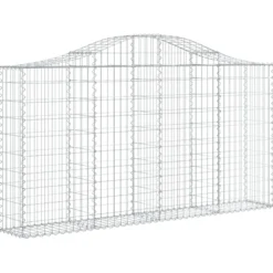 Cestas Gaviones 15 Uds Forma De Arco Hierro 200x30x100/120 Cm