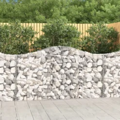 Cestas Gaviones 15 Uds Forma De Arco Hierro 200x30x100/120 Cm