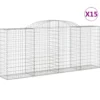 Cestas Gaviones 15 Uds Forma De Arco Hierro 300x50x120/140 Cm