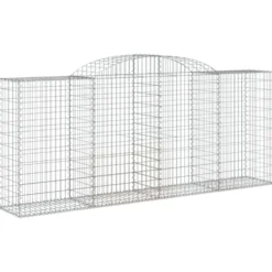 Cestas Gaviones 15 Uds Forma De Arco Hierro 300x50x120/140 Cm