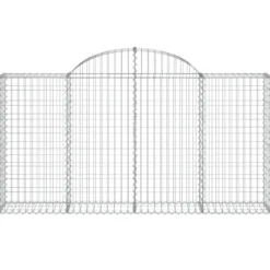 Cestas Gaviones 15 Uds Forma De Arco Hierro 200x30x100/120 Cm
