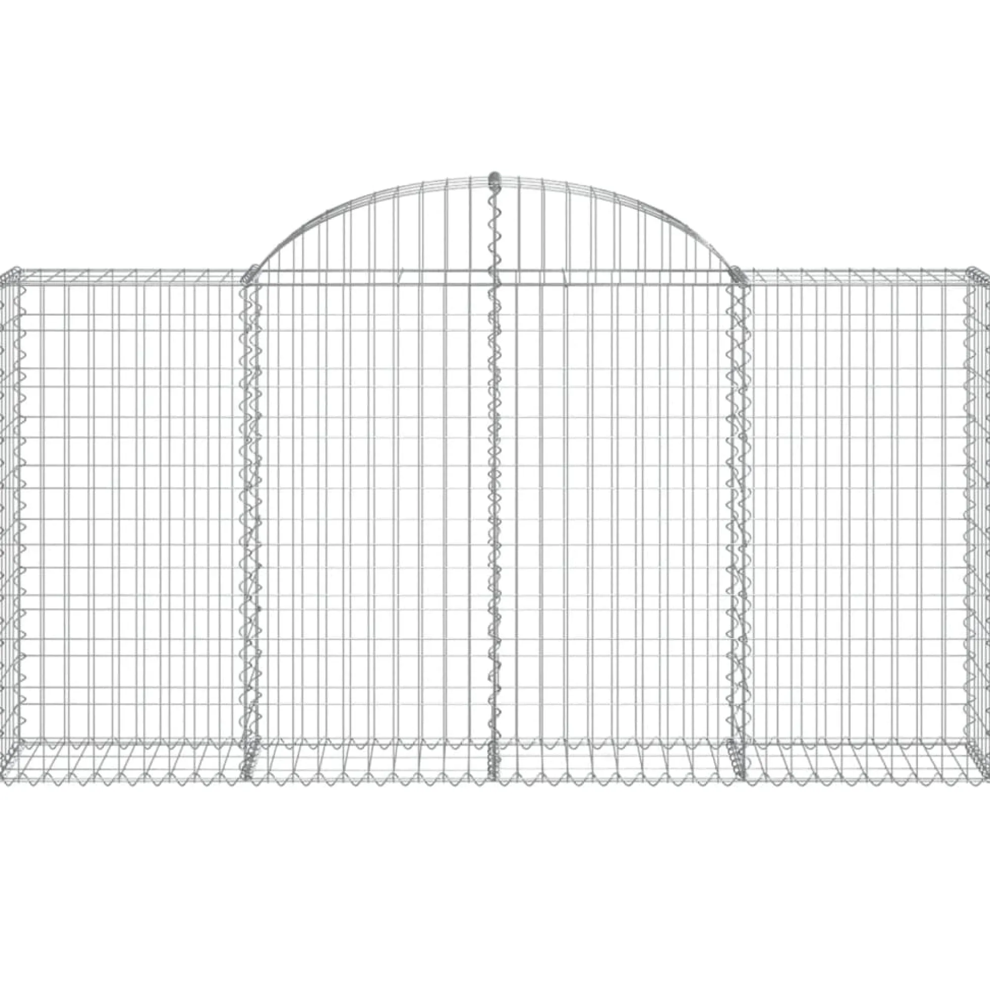 Cestas Gaviones 15 Uds Forma De Arco Hierro 200x30x100/120 Cm