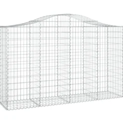 Cestas Gaviones 25 Uds Forma De Arco Hierro 200x50x120/140 Cm