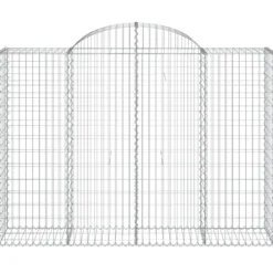 Cestas Gaviones 18 Uds Forma De Arco Hierro 200x50x140/160 Cm