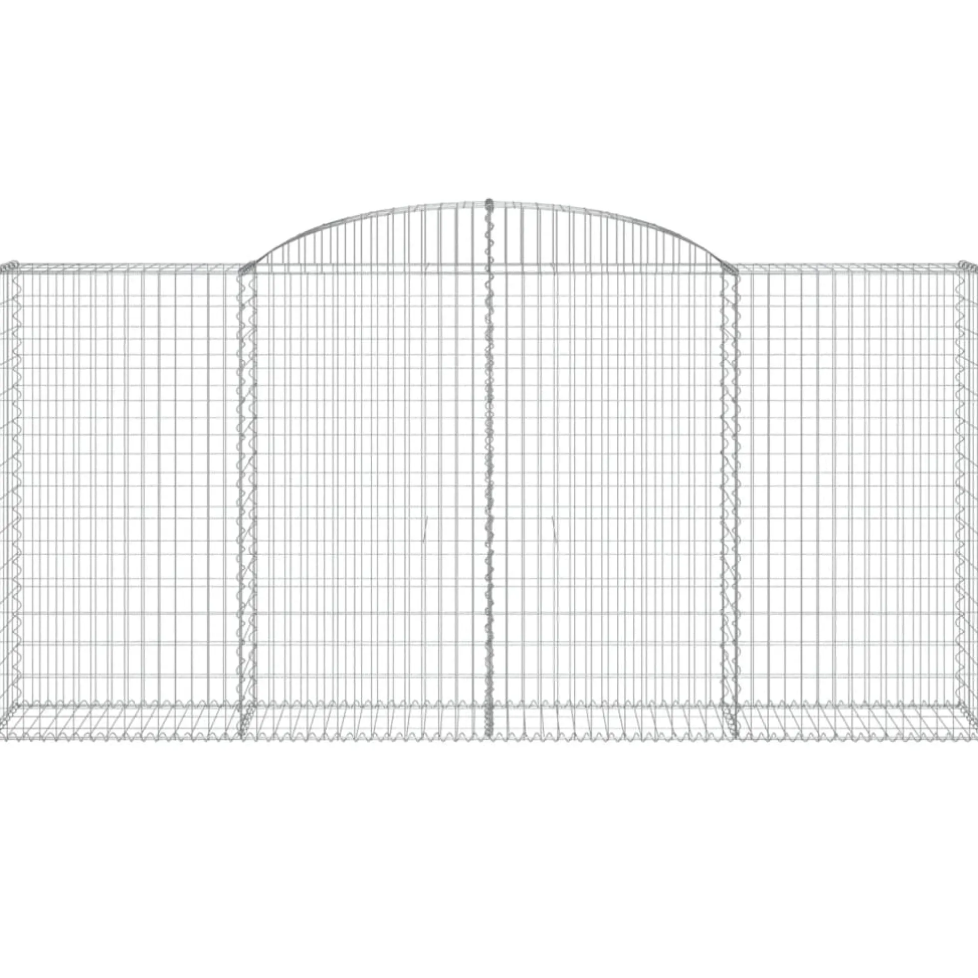 Cestas Gaviones 11 Uds Forma De Arco Hierro 300x50x140/160 Cm