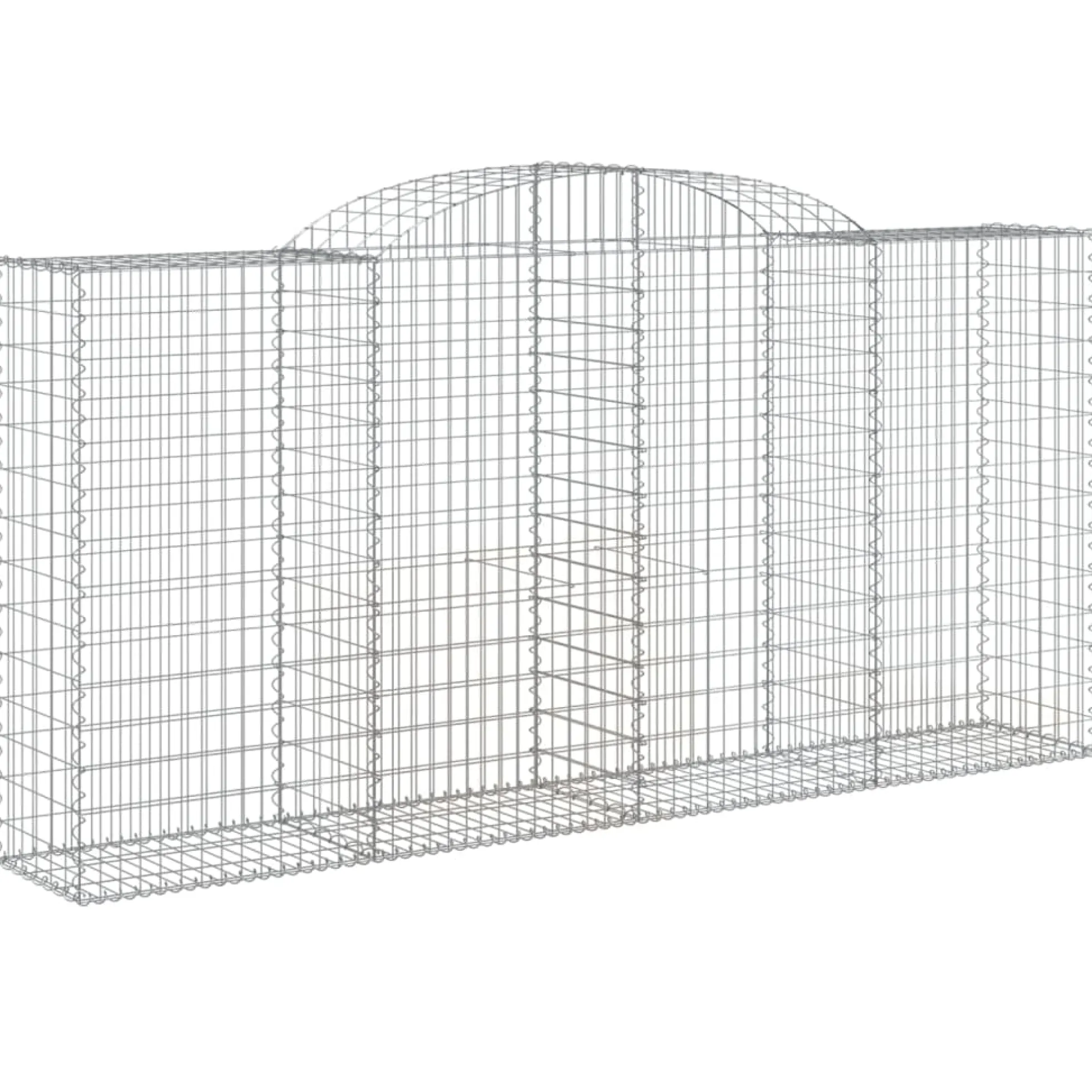 Cestas Gaviones 11 Uds Forma De Arco Hierro 300x50x140/160 Cm