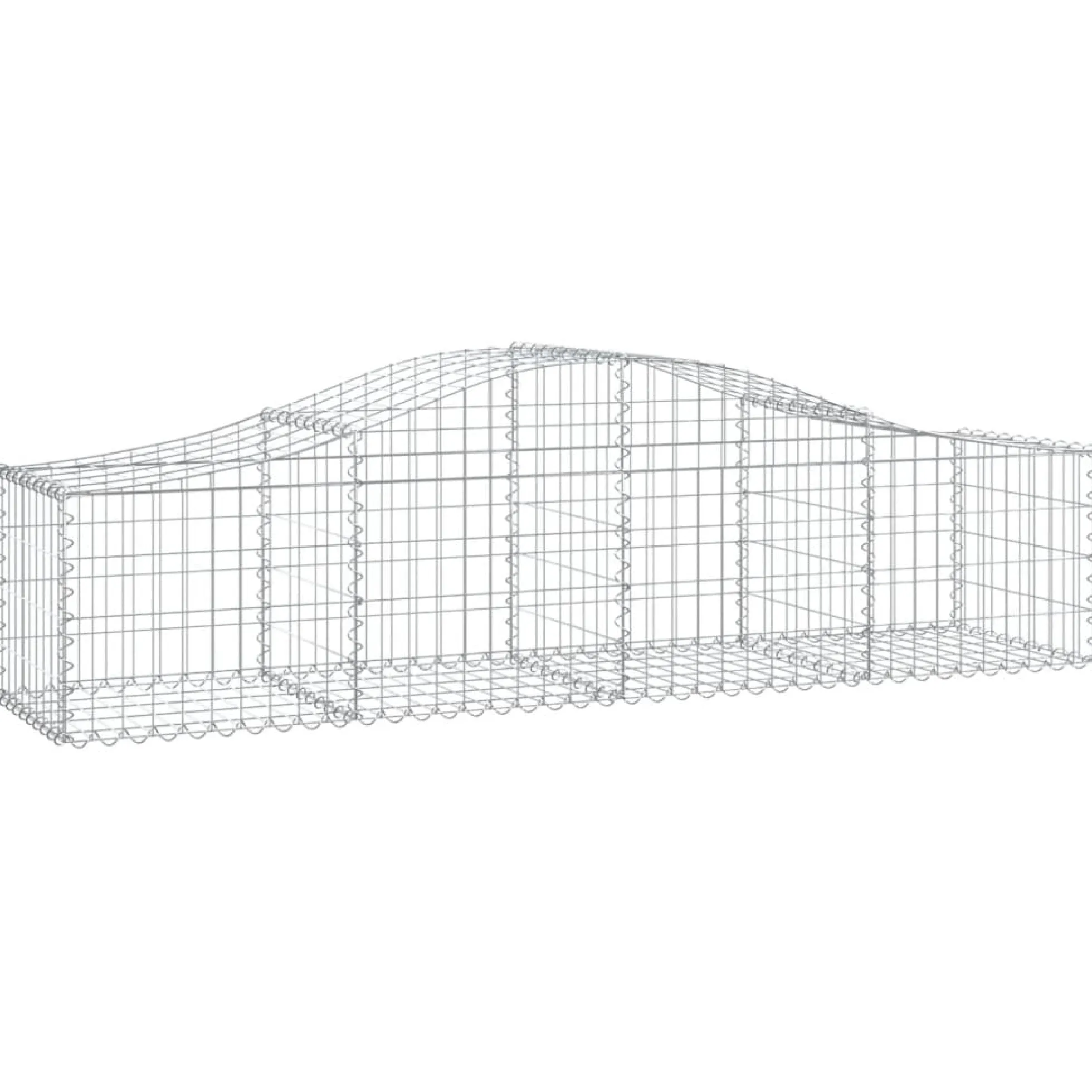 Cestas Gaviones 15 Uds Forma De Arco Hierro 200x50x40/60 Cm