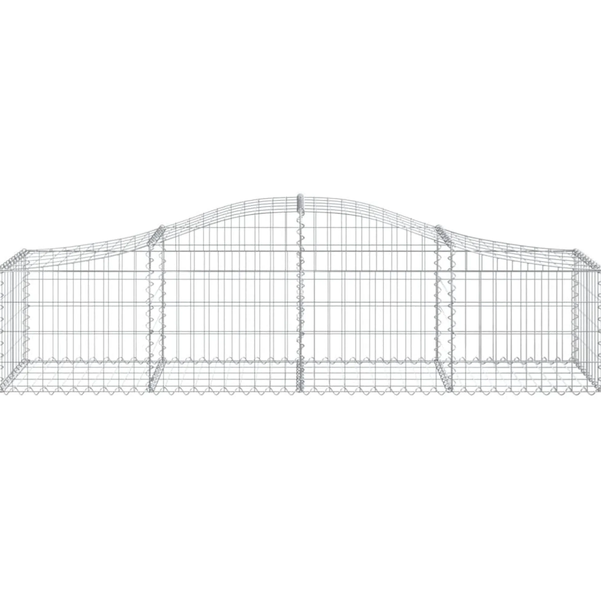 Cestas Gaviones 15 Uds Forma De Arco Hierro 200x50x40/60 Cm