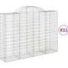 Cestas Gaviones 11 Uds Forma De Arco Hierro 200x50x140/160 Cm