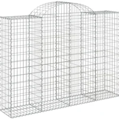 Cestas Gaviones 11 Uds Forma De Arco Hierro 200x50x140/160 Cm